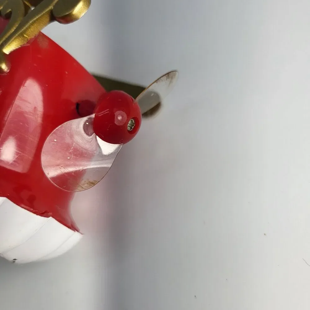 Vintage Musical Santa Sleigh Reindeer Propeller Motion Christmas ABL Innovation